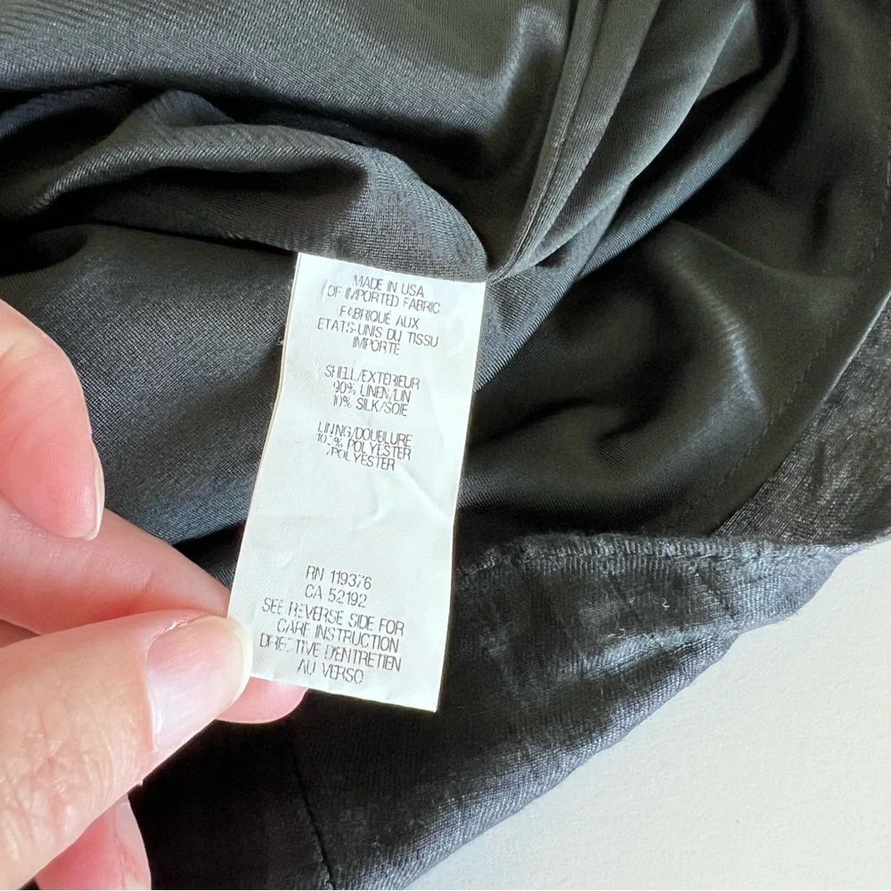 Helmut‎ Lang Women’s Lucid Black Sleeveless Asymmetric Dress Linen